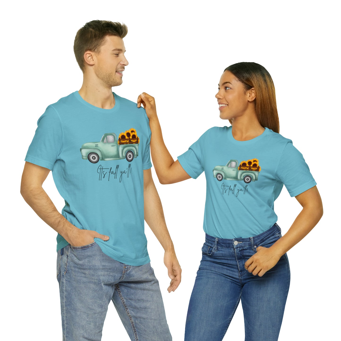 It's fall y'all! Unisex Jersey Short Sleeve Graphic Tees