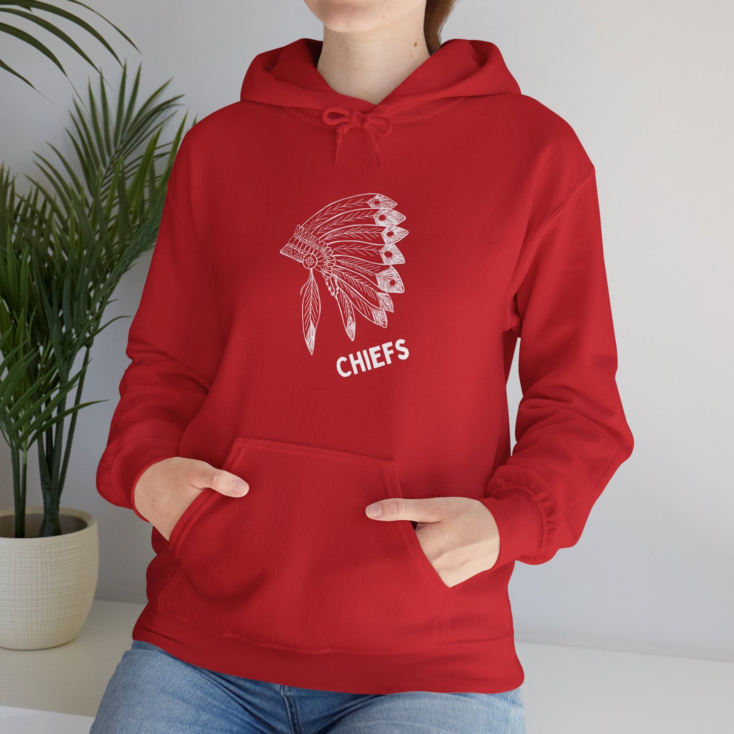 Indian Head Football Unisex Heavy Blend™ Hooded Sweatshirt