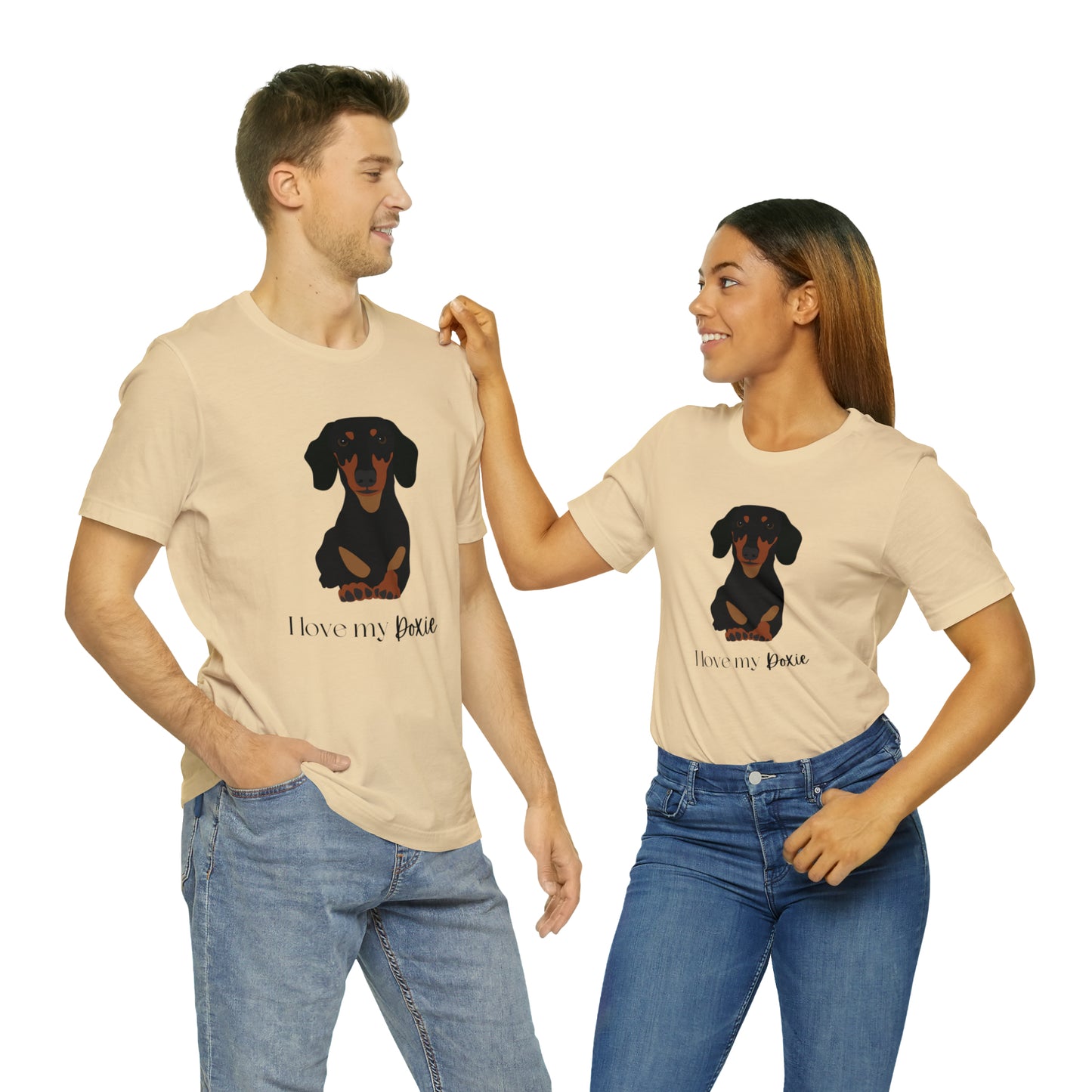 I love my Doxie Unisex Jersey Short Sleeve Graphic Tees