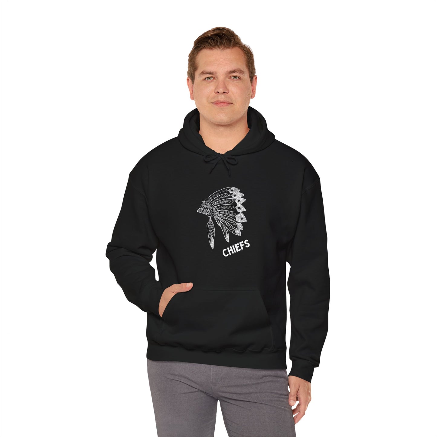 Indian Head Football Unisex Heavy Blend™ Hooded Sweatshirt