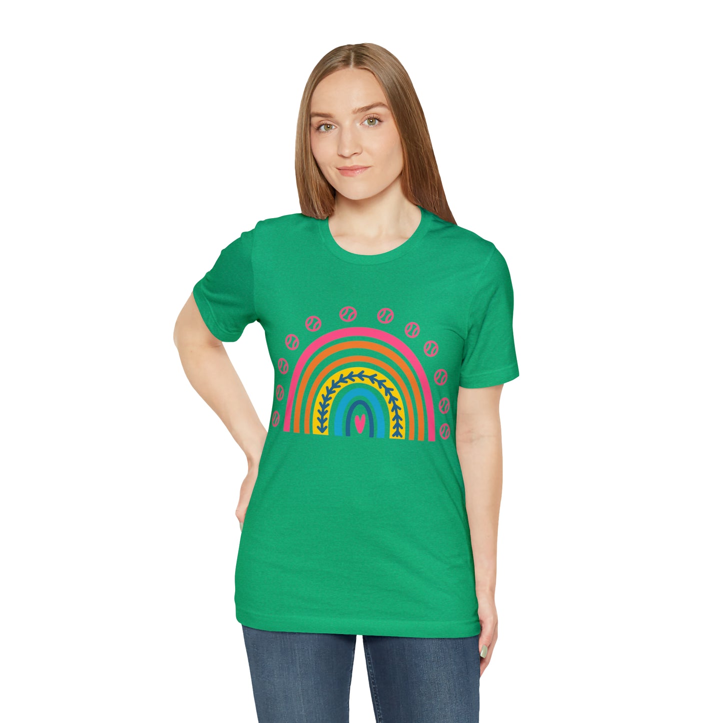 Baseball/Softball Rainbow Unisex Jersey Short Sleeve Tee Graphic Tees