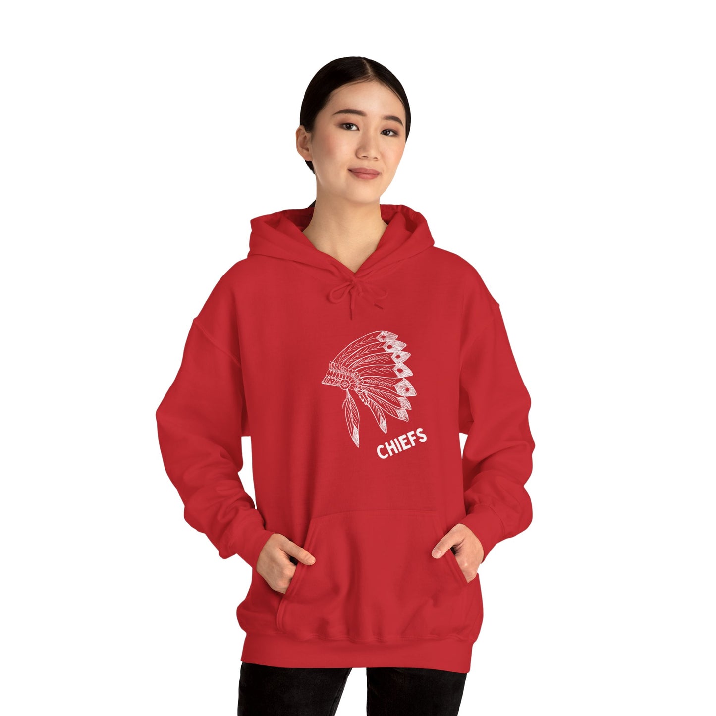 Indian Head Football Unisex Heavy Blend™ Hooded Sweatshirt