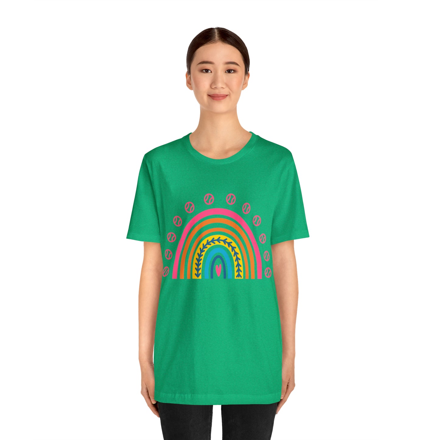 Baseball/Softball Rainbow Unisex Jersey Short Sleeve Tee Graphic Tees