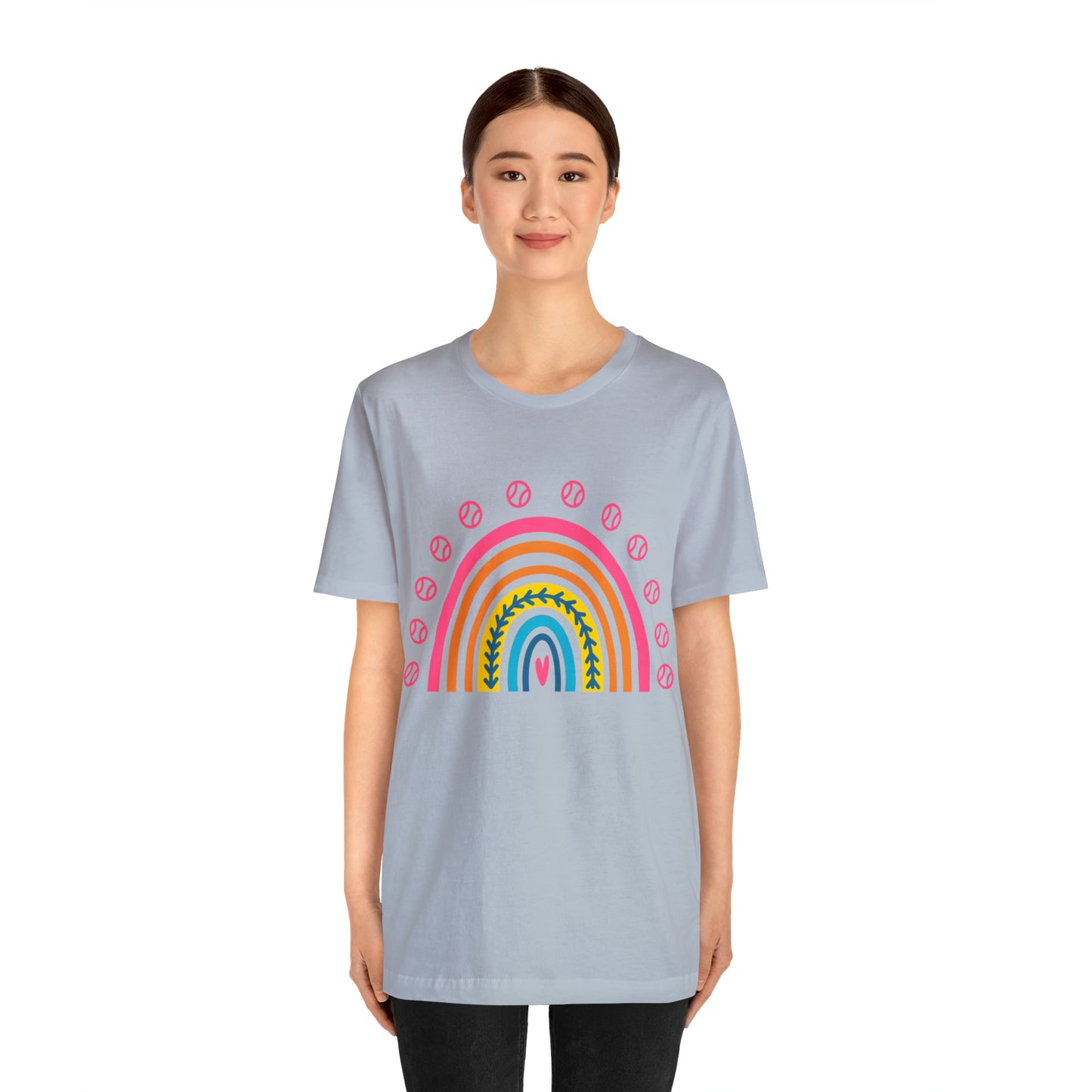 Baseball/Softball Rainbow Unisex Jersey Short Sleeve Tee Graphic Tees