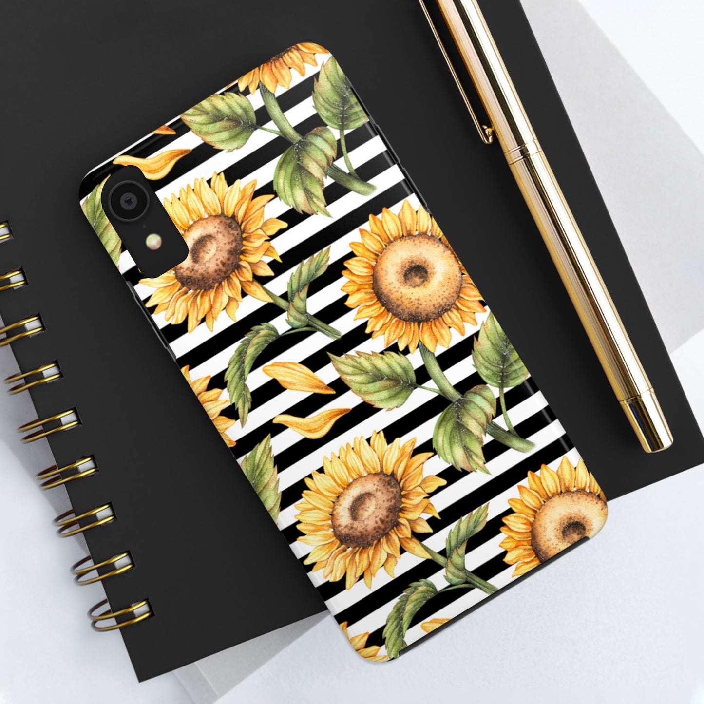 Sunflower Stripped Tough Phone Case