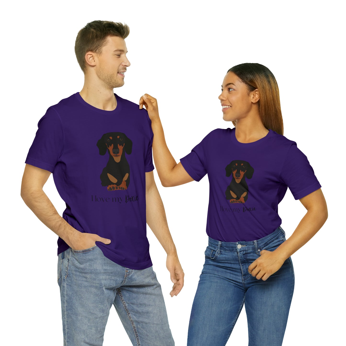 I love my Doxie Unisex Jersey Short Sleeve Graphic Tees