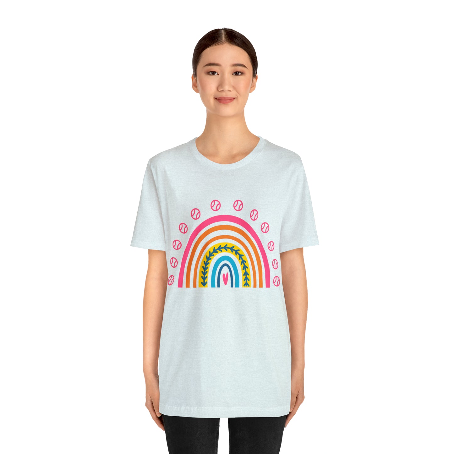 Baseball/Softball Rainbow Unisex Jersey Short Sleeve Tee Graphic Tees