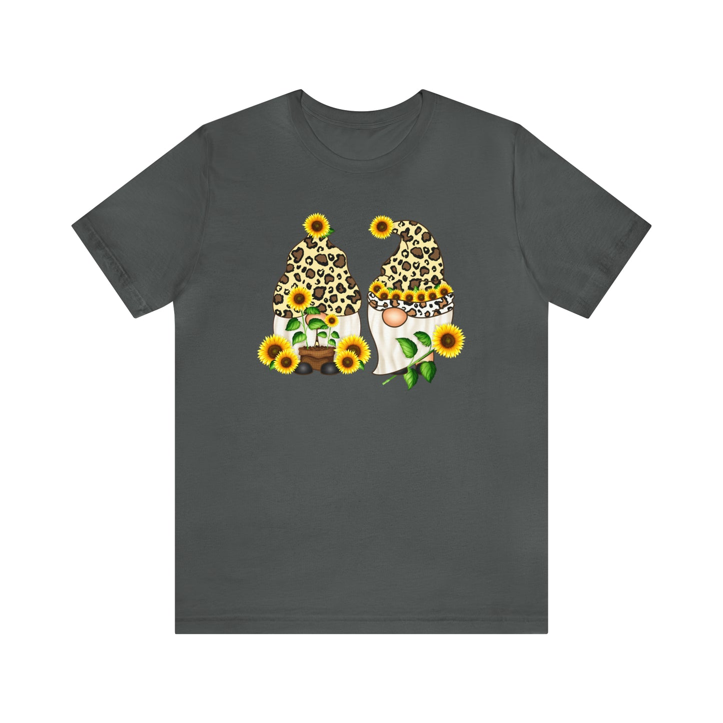 Gnomes and Sunflowers Unisex Jersey Short Sleeve Graphic Tees