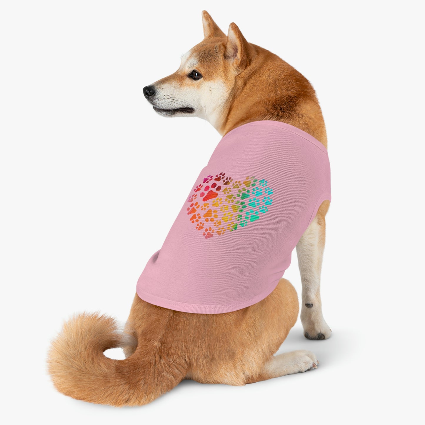 Multicolor Paw Prints Pet Tank Top Pets!