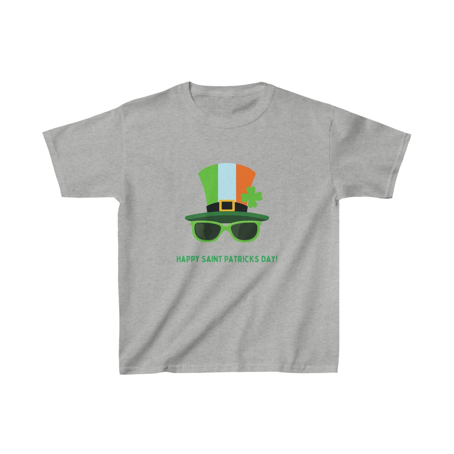 Saint Patrick's Day Hat with glasses Kids Heavy Cotton™ Tee Kids Apparel