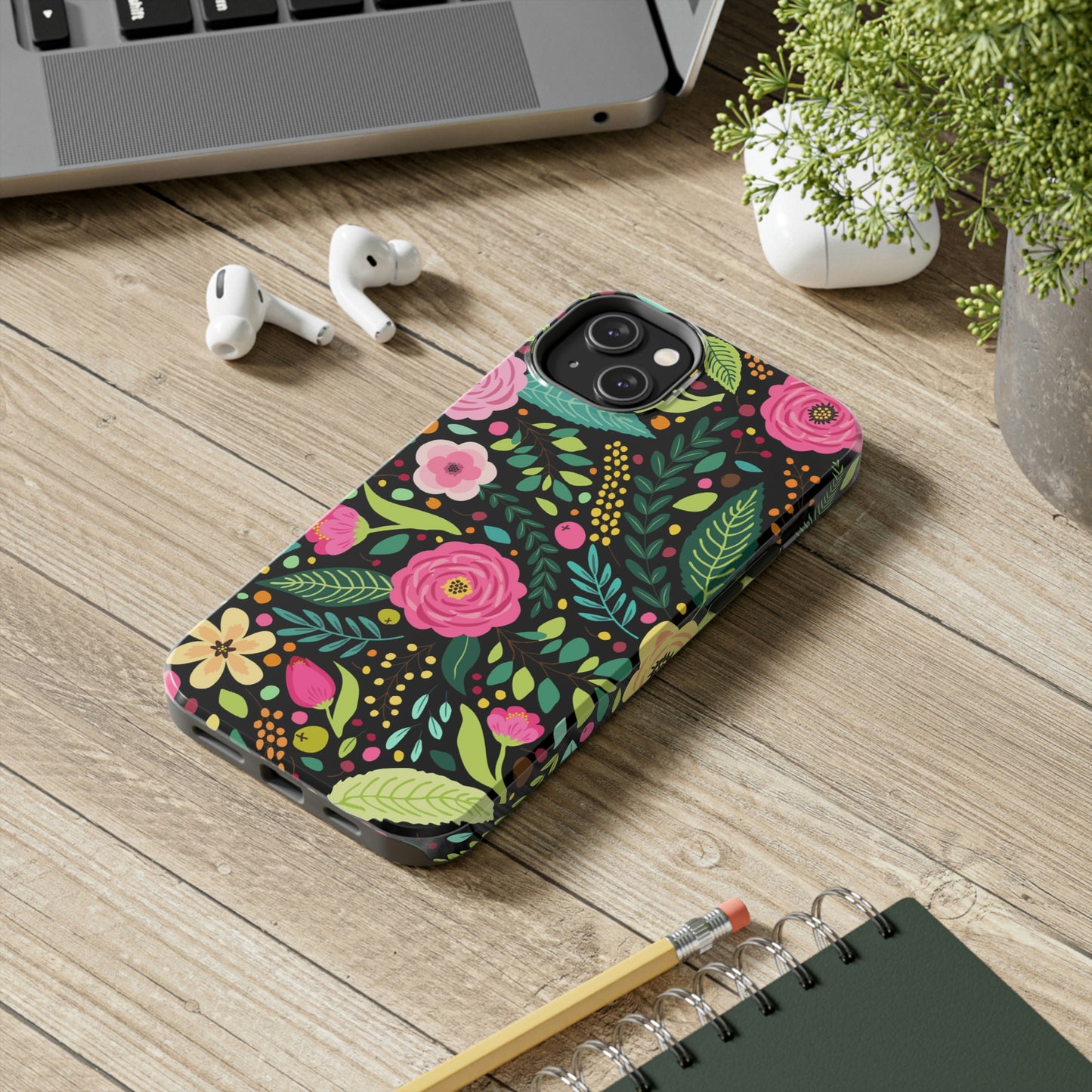 Floral and Leaves Tough Phone Cases, Case-Mate Phone Case