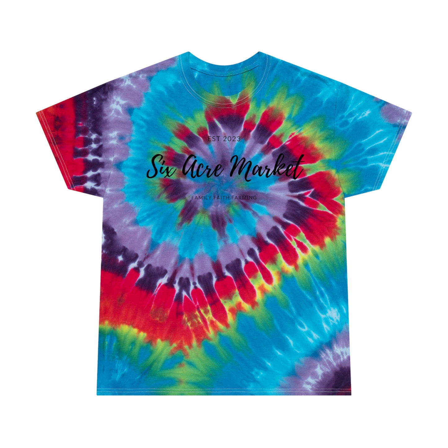 Six Acre Market Merch Tie-Dye Tee, Crystal Graphic Tees!