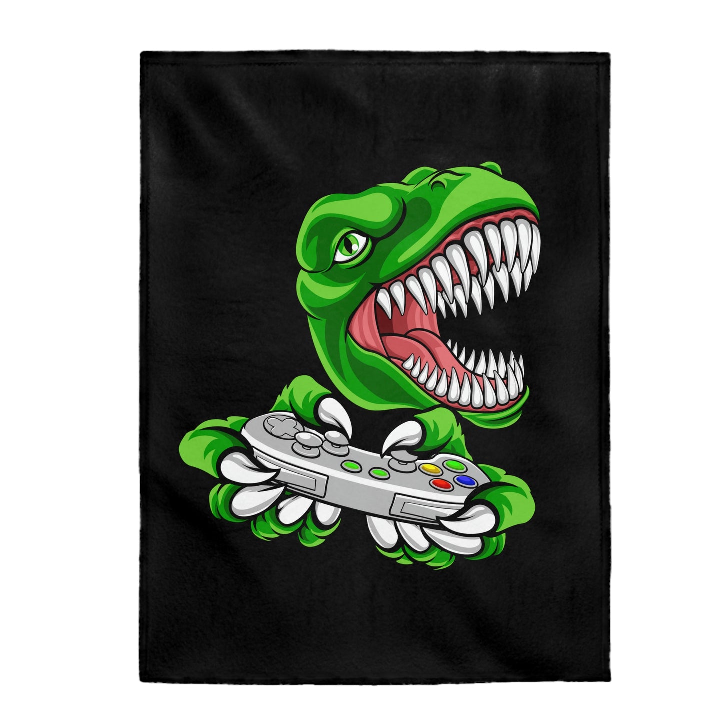 Gamer T-Rex Velveteen Plush Blanket