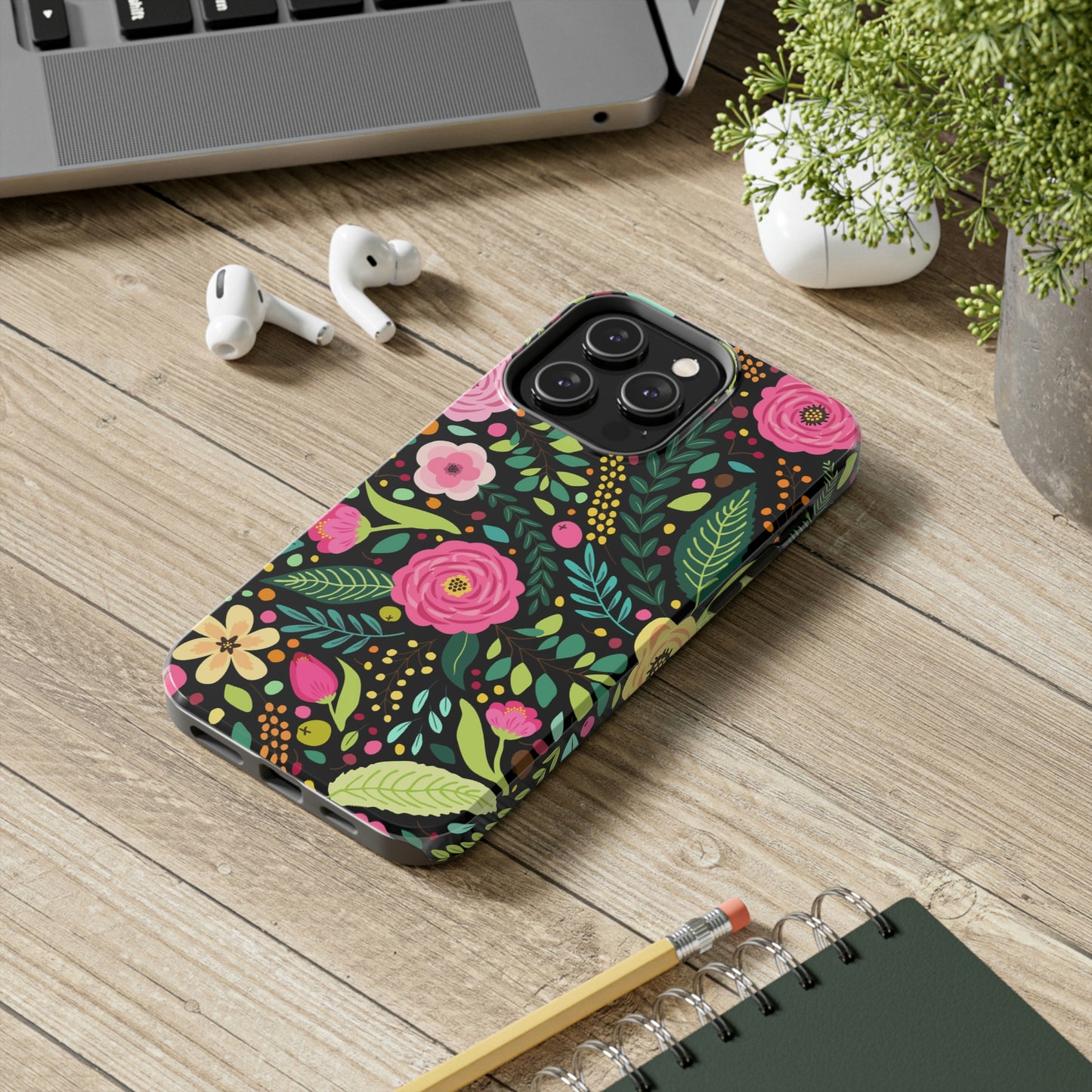 Floral and Leaves Tough Phone Cases, Case-Mate Phone Case