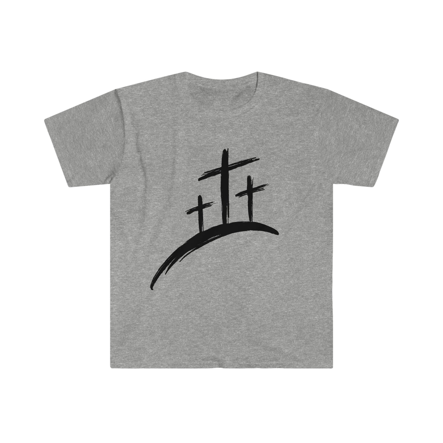 Three Crosses Unisex Softstyle T-Shirt Graphic Tee