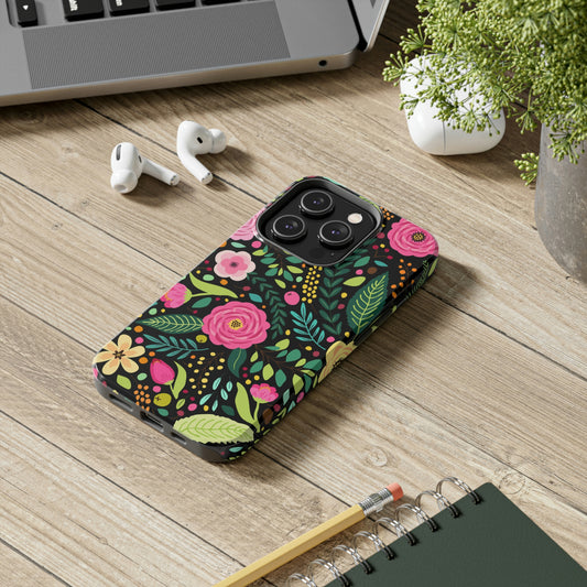 Floral and Leaves Tough Phone Cases, Case-Mate Phone Case