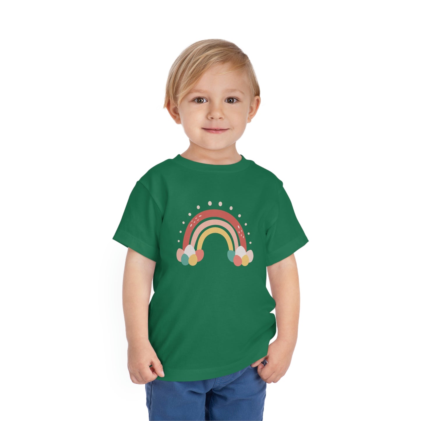 Easter Rainbow Toddler Short Sleeve Kids Apparel