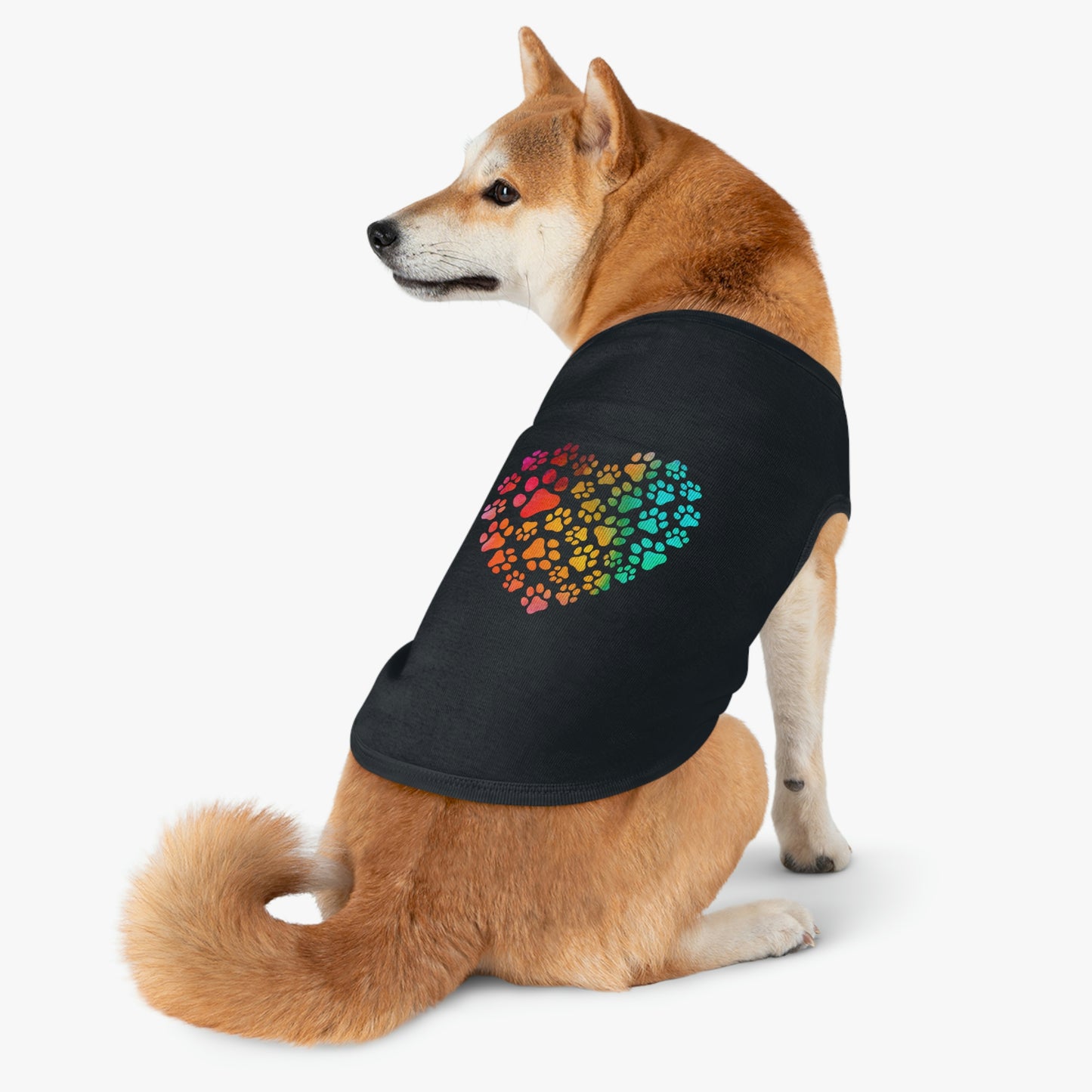 Multicolor Paw Prints Pet Tank Top Pets!