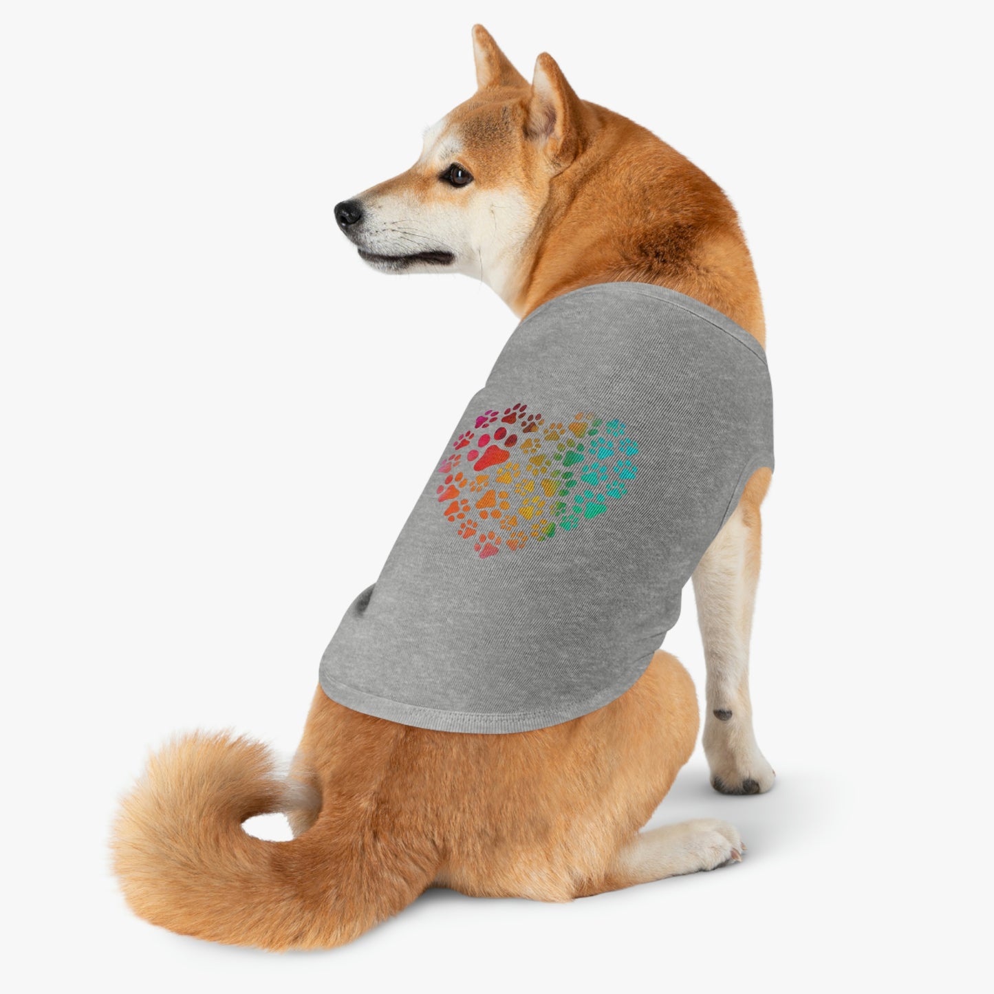 Multicolor Paw Prints Pet Tank Top Pets!