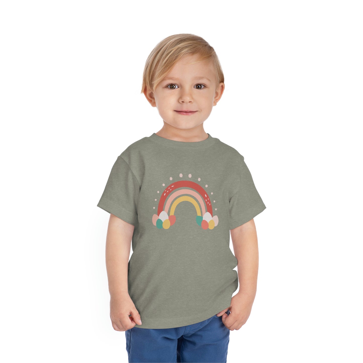 Easter Rainbow Toddler Short Sleeve Kids Apparel