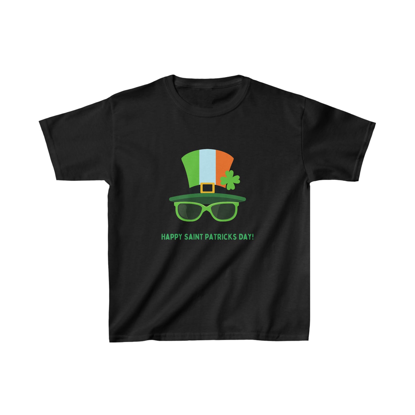 Saint Patrick's Day Hat with glasses Kids Heavy Cotton™ Tee Kids Apparel