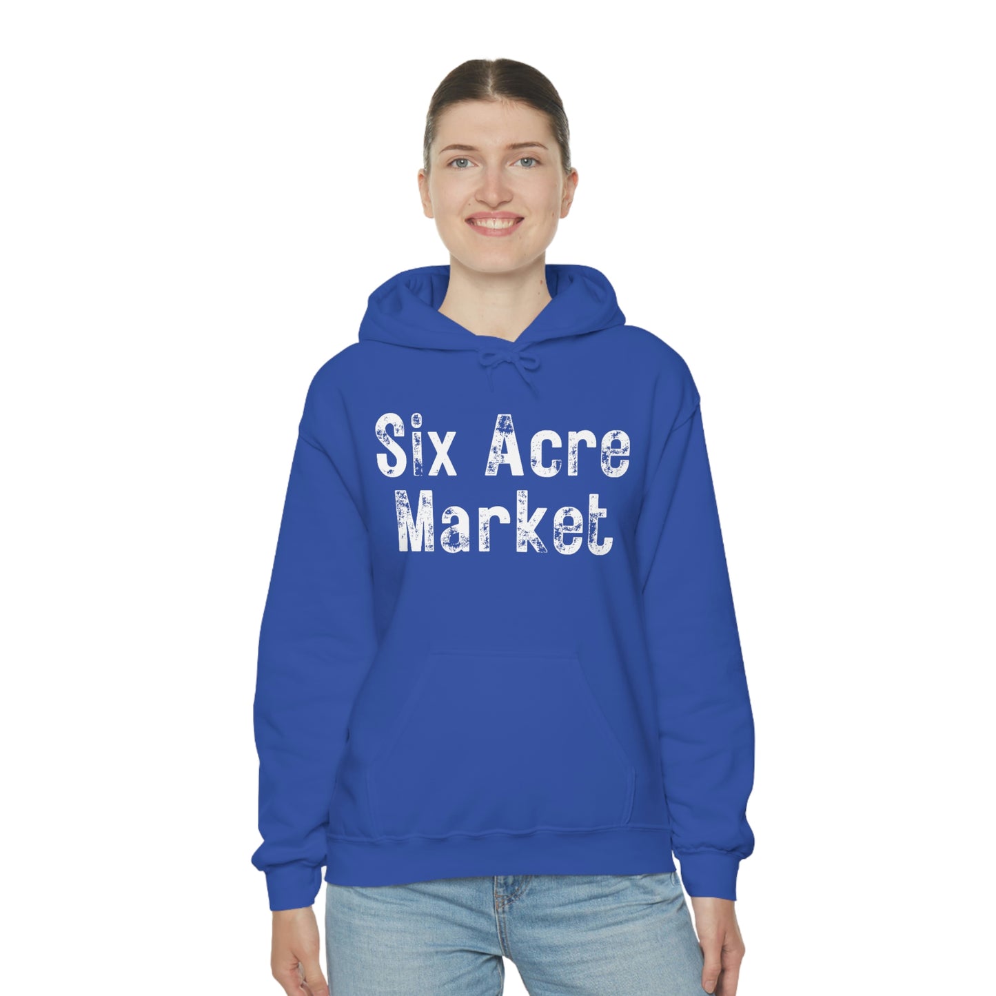 Six Acre Market Merch Unisex Heavy Blend Hooded Sweatshirt! Apparel!