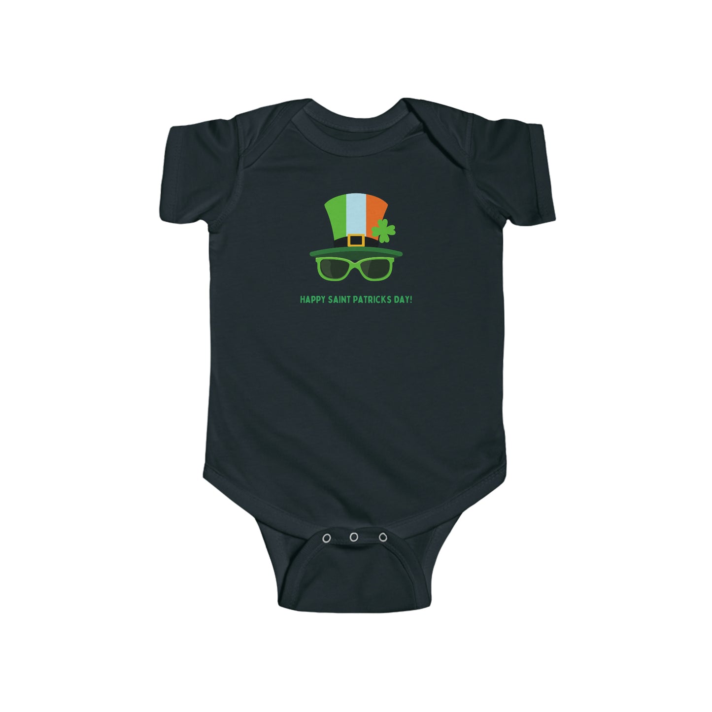 Saint Patrick's Day Hat and sunglasses Infant Fine Jersey Bodysuit Kids Apparel