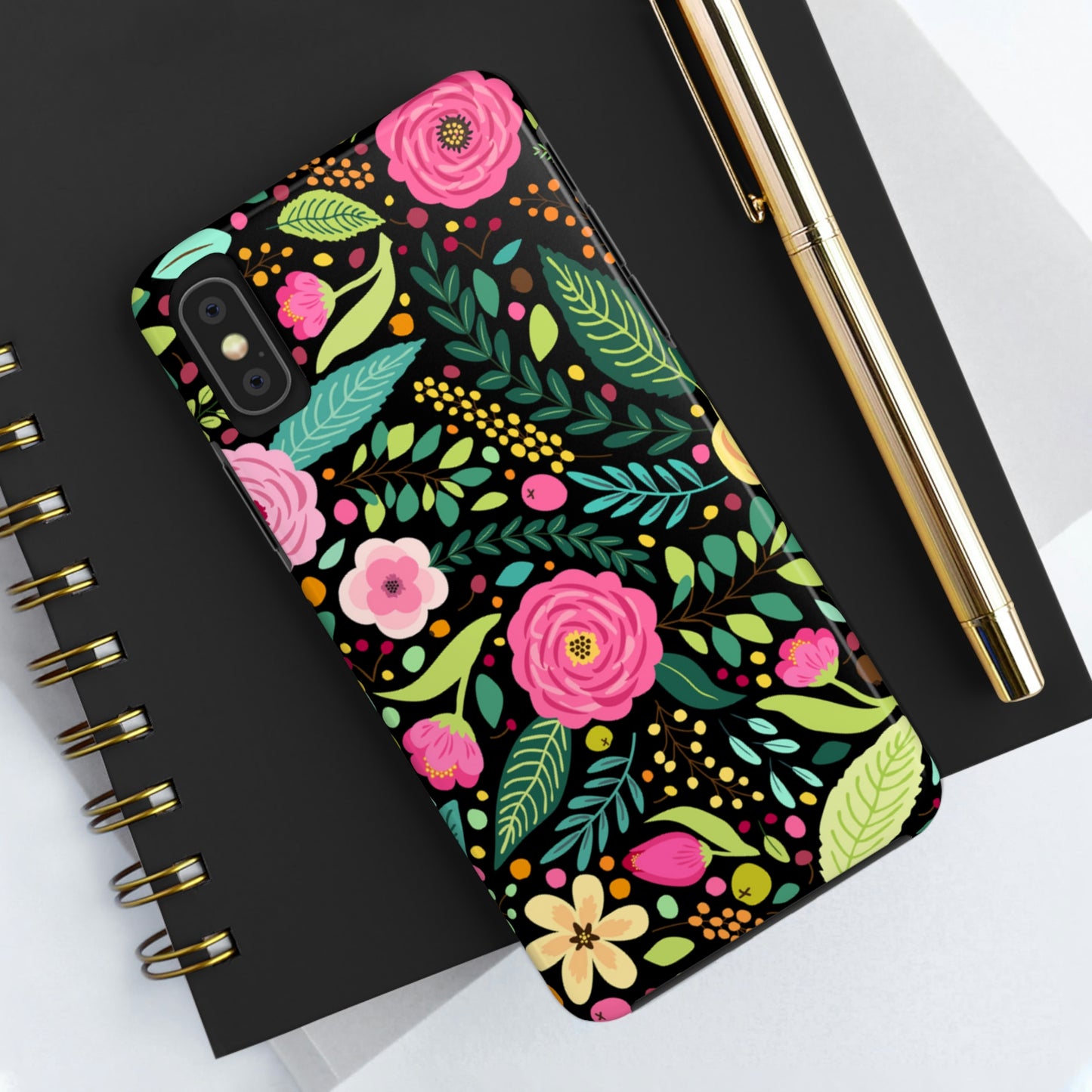 Floral and Leaves Tough Phone Cases, Case-Mate Phone Case