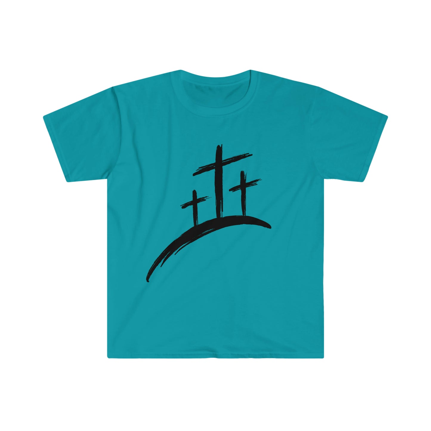 Three Crosses Unisex Softstyle T-Shirt Graphic Tee