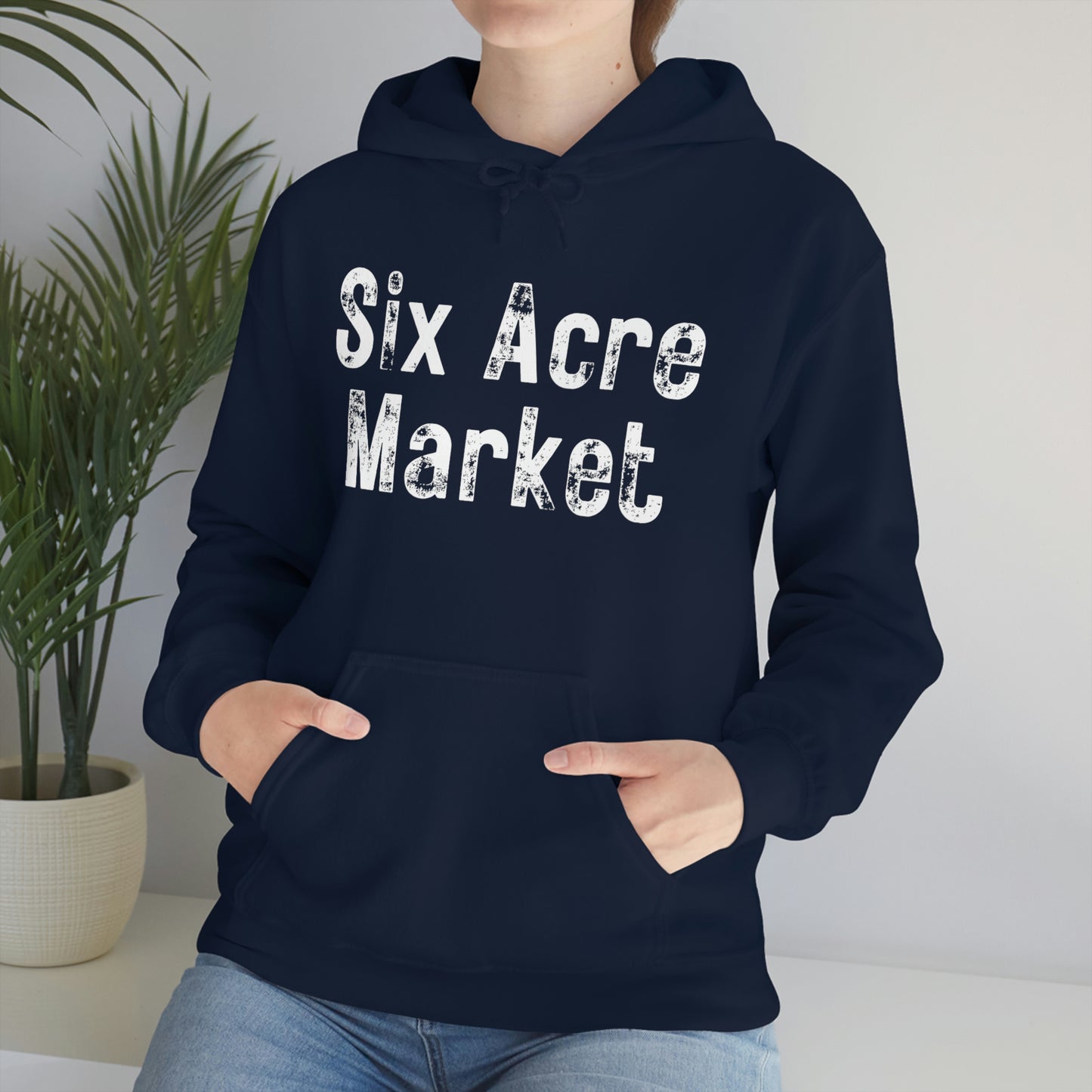 Six Acre Market Merch Unisex Heavy Blend Hooded Sweatshirt! Apparel!