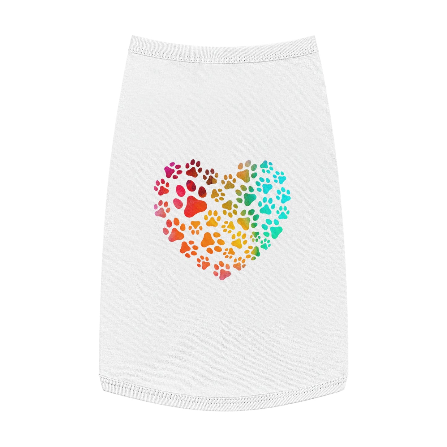 Multicolor Paw Prints Pet Tank Top Pets!