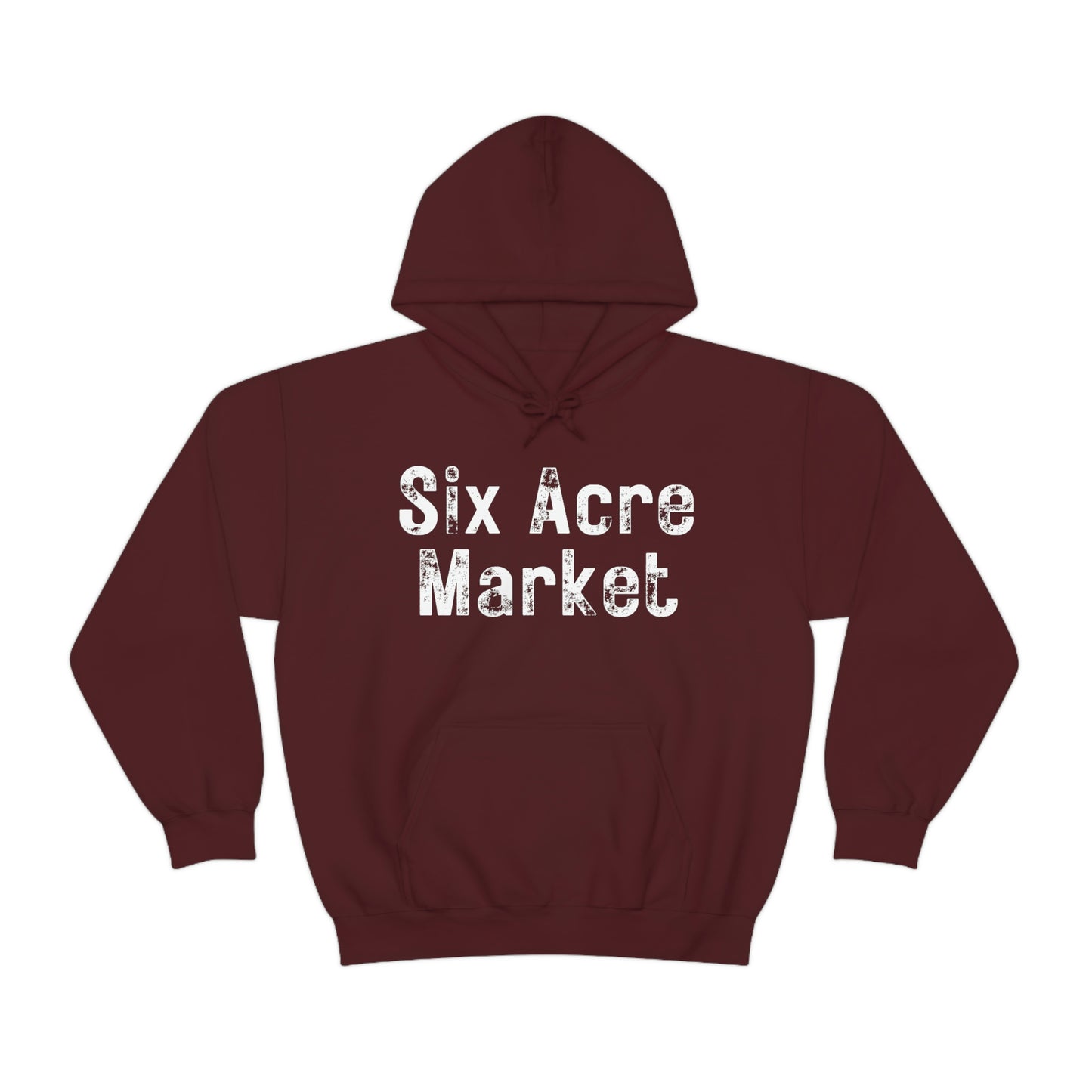 Six Acre Market Merch Unisex Heavy Blend Hooded Sweatshirt! Apparel!