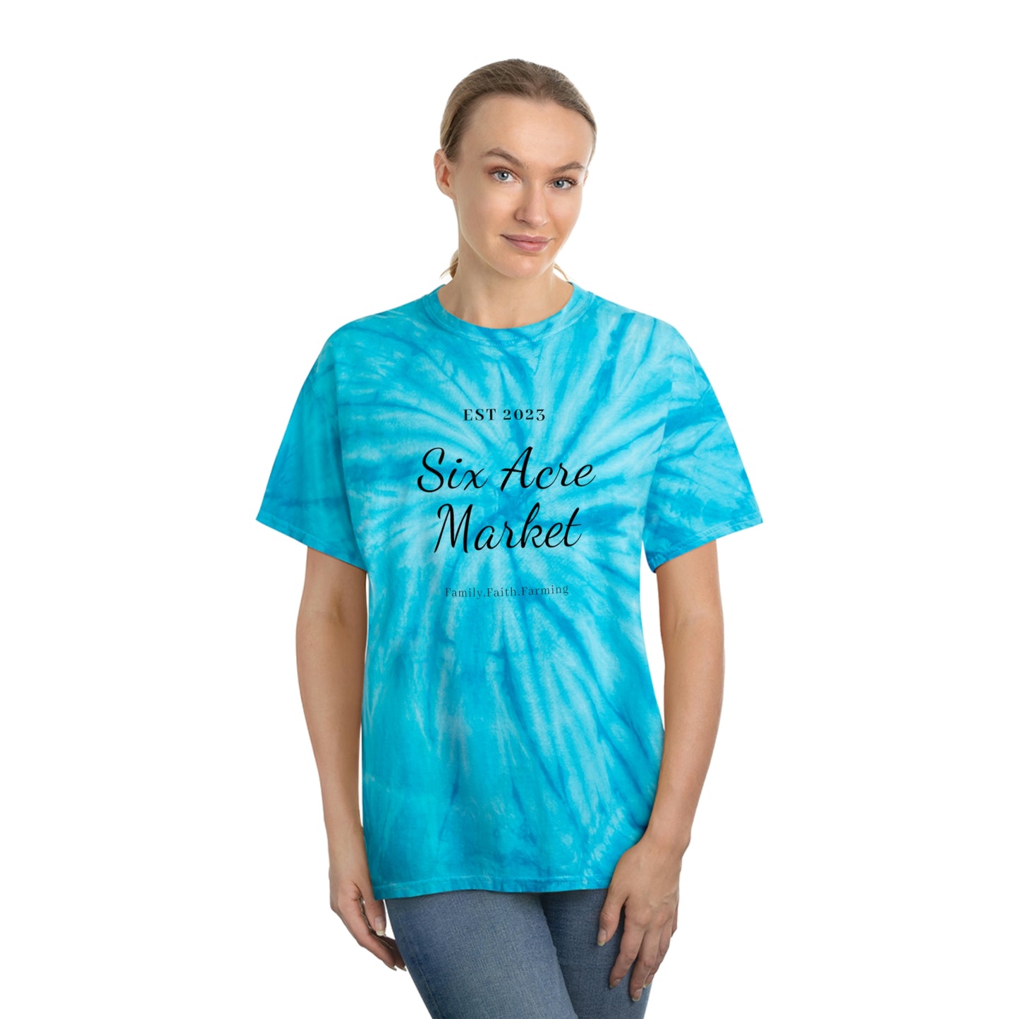 Six Acre Market Merch Tie-Dye Tee, Cyclone Graphic Tees!