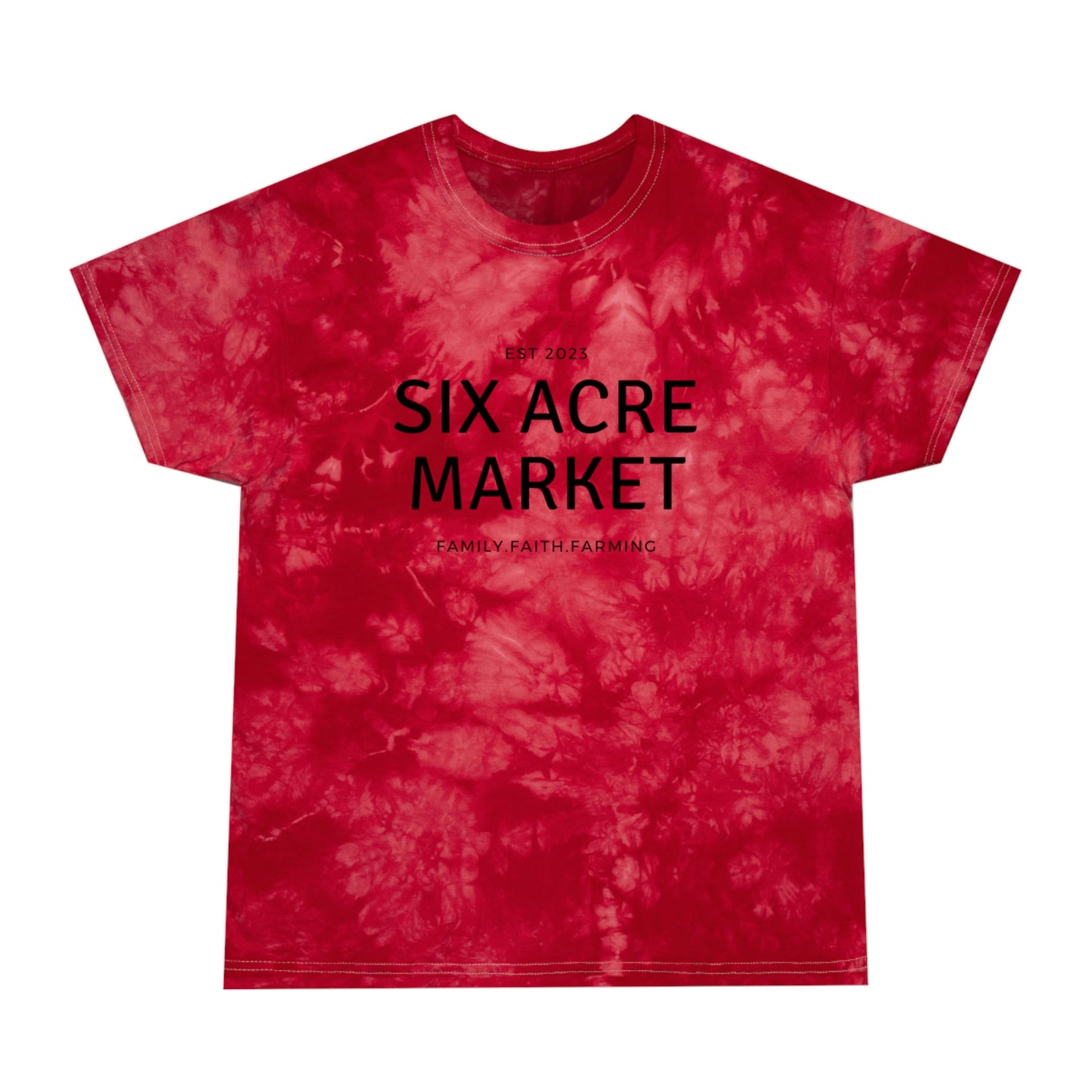 Six Acre Market Merch Tie-Dye Tee, Crystal Graphic Tees!