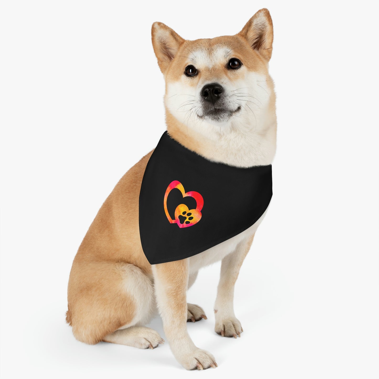 Colorful Paw Heart Pet Bandana Collar Pets!