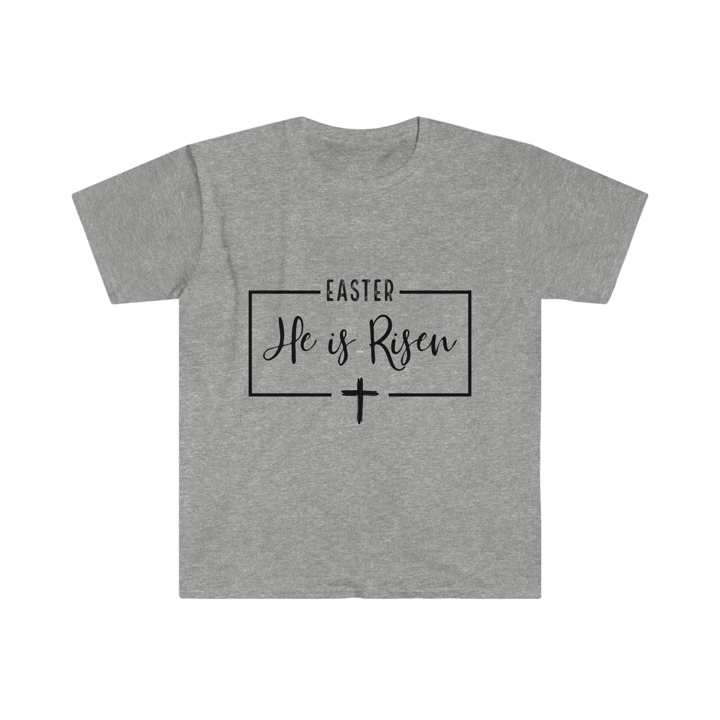 Easter He is Risen Unisex Softstyle T-Shirt Graphic Tees