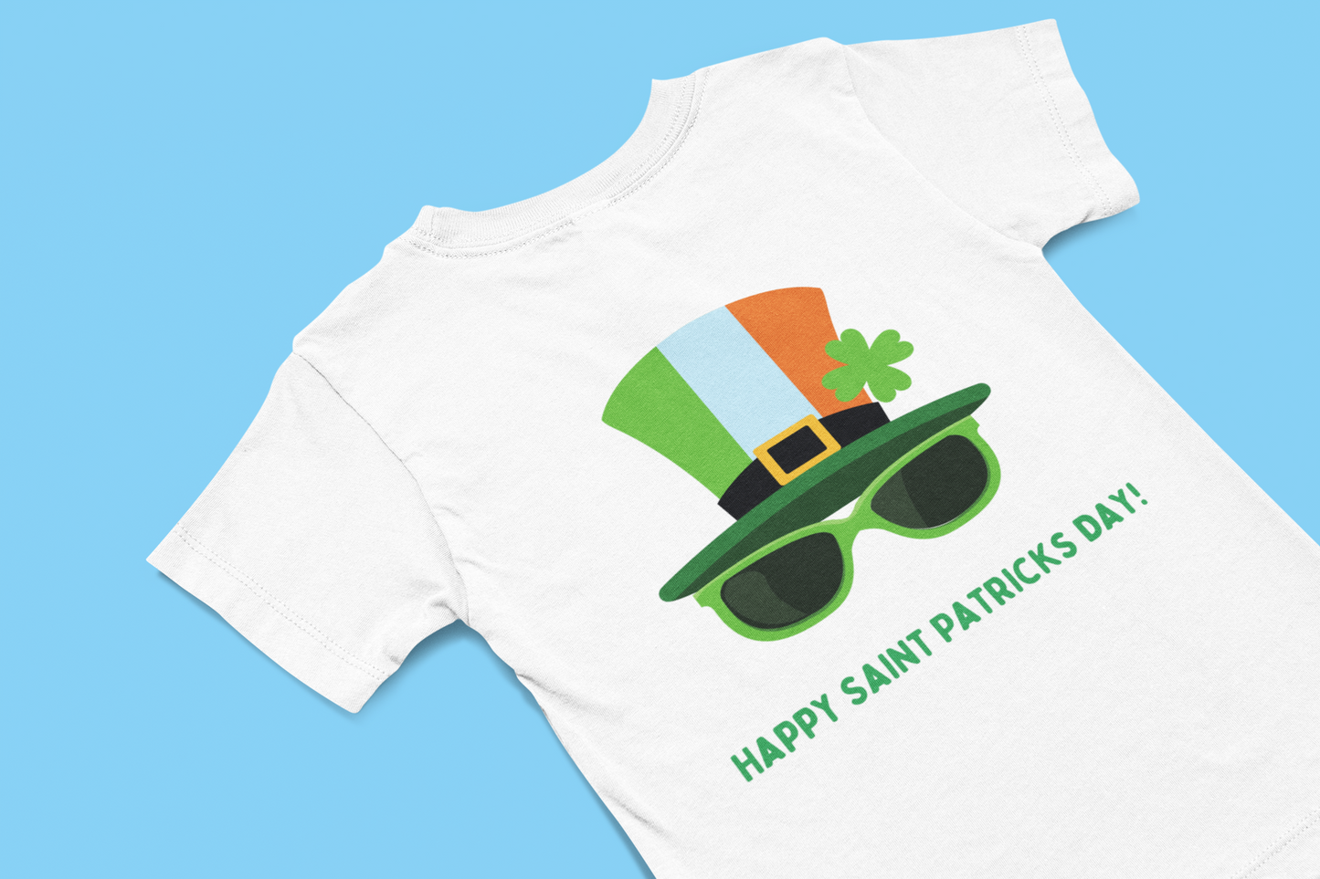 Saint Patrick's Day Hat with glasses Kids Heavy Cotton™ Tee Kids Apparel