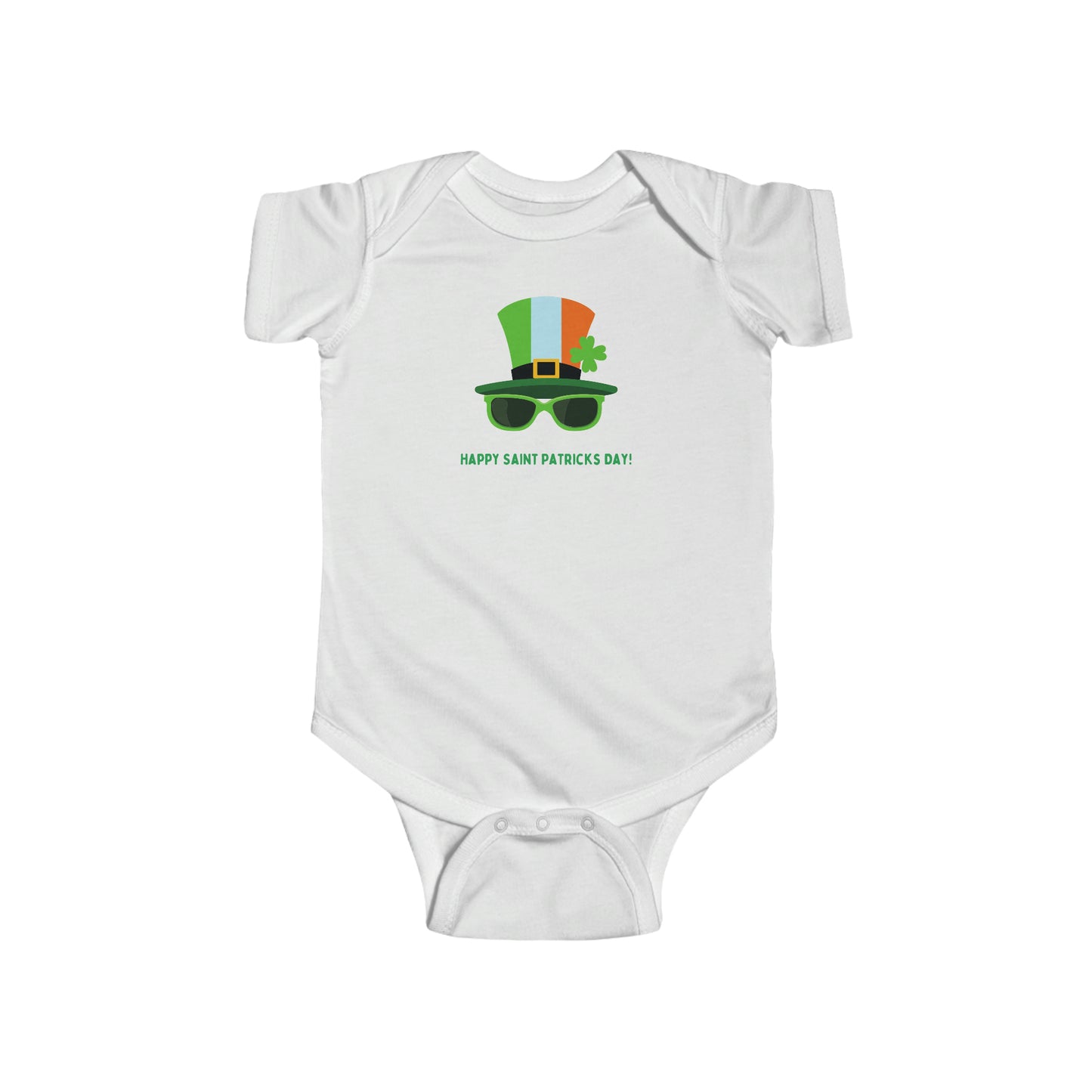 Saint Patrick's Day Hat and sunglasses Infant Fine Jersey Bodysuit Kids Apparel