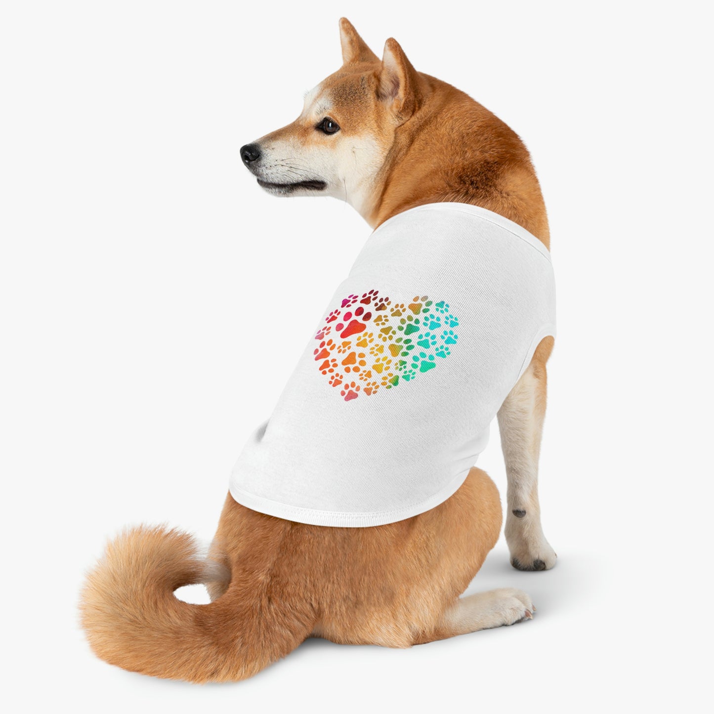 Multicolor Paw Prints Pet Tank Top Pets!