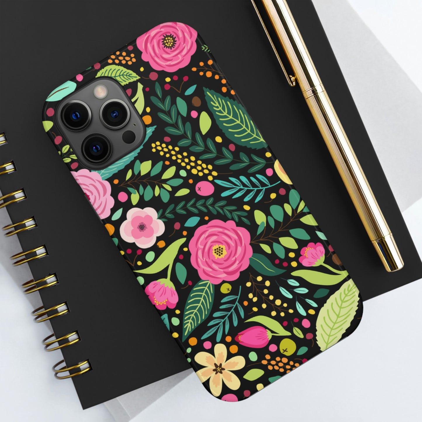 Floral and Leaves Tough Phone Cases, Case-Mate Phone Case