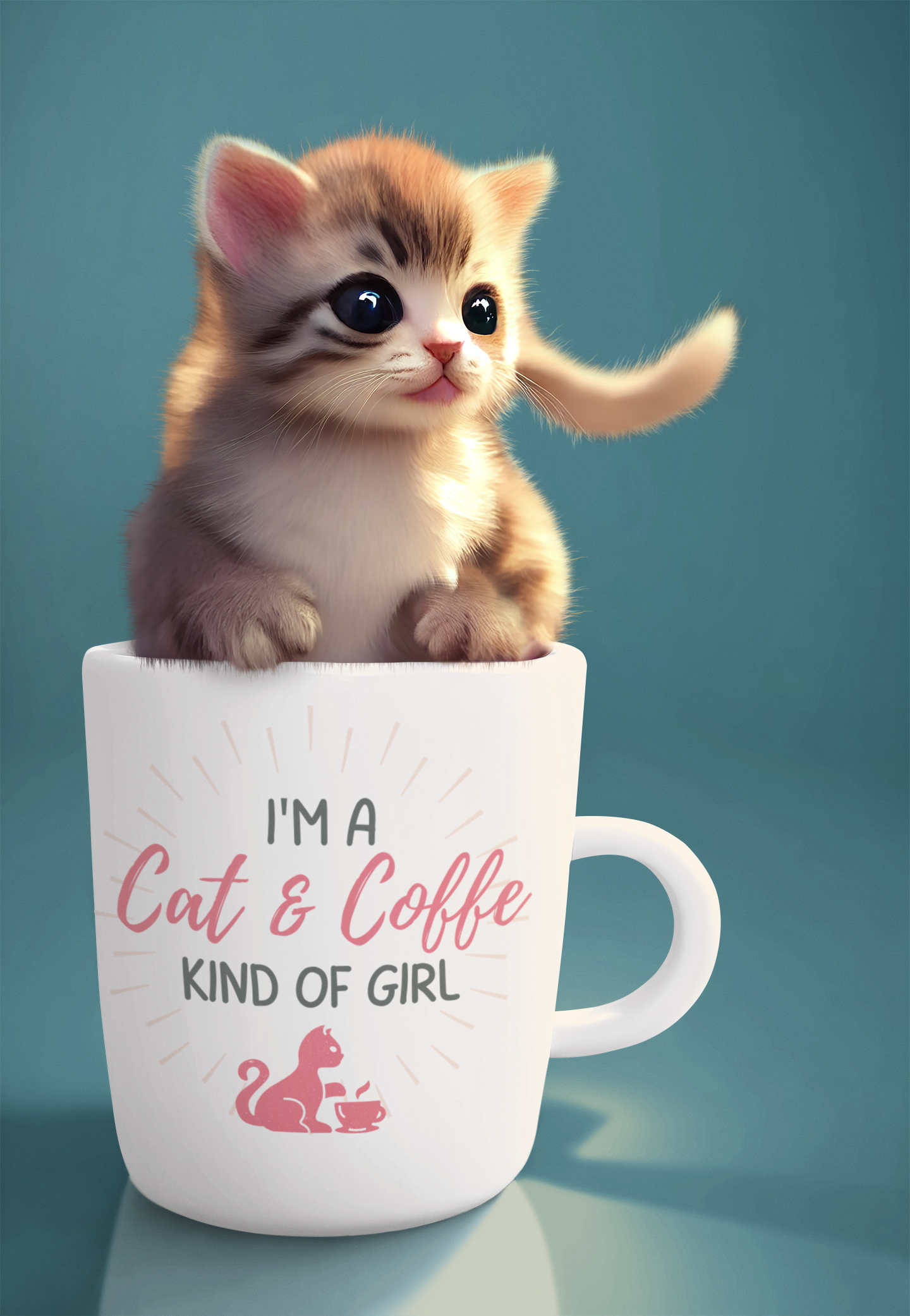 I'm a cat and coffee kinda girl Ceramic Mug 11oz