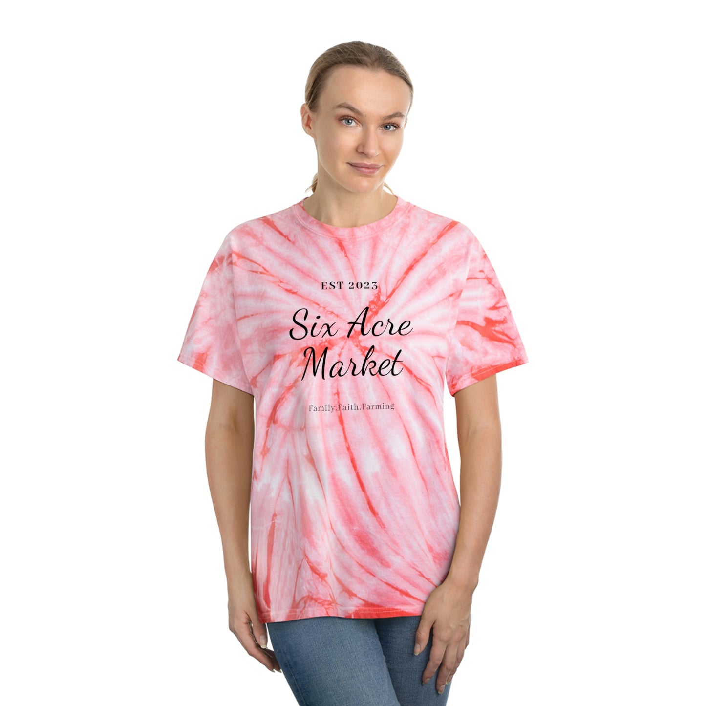 Six Acre Market Merch Tie-Dye Tee, Cyclone Graphic Tees!