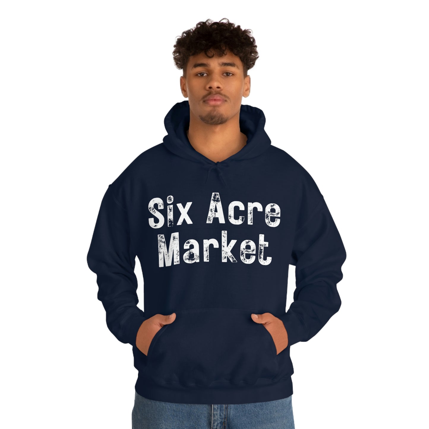 Six Acre Market Merch Unisex Heavy Blend Hooded Sweatshirt! Apparel!