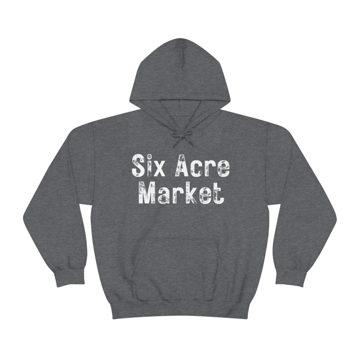 Six Acre Market Merch Unisex Heavy Blend Hooded Sweatshirt! Apparel!