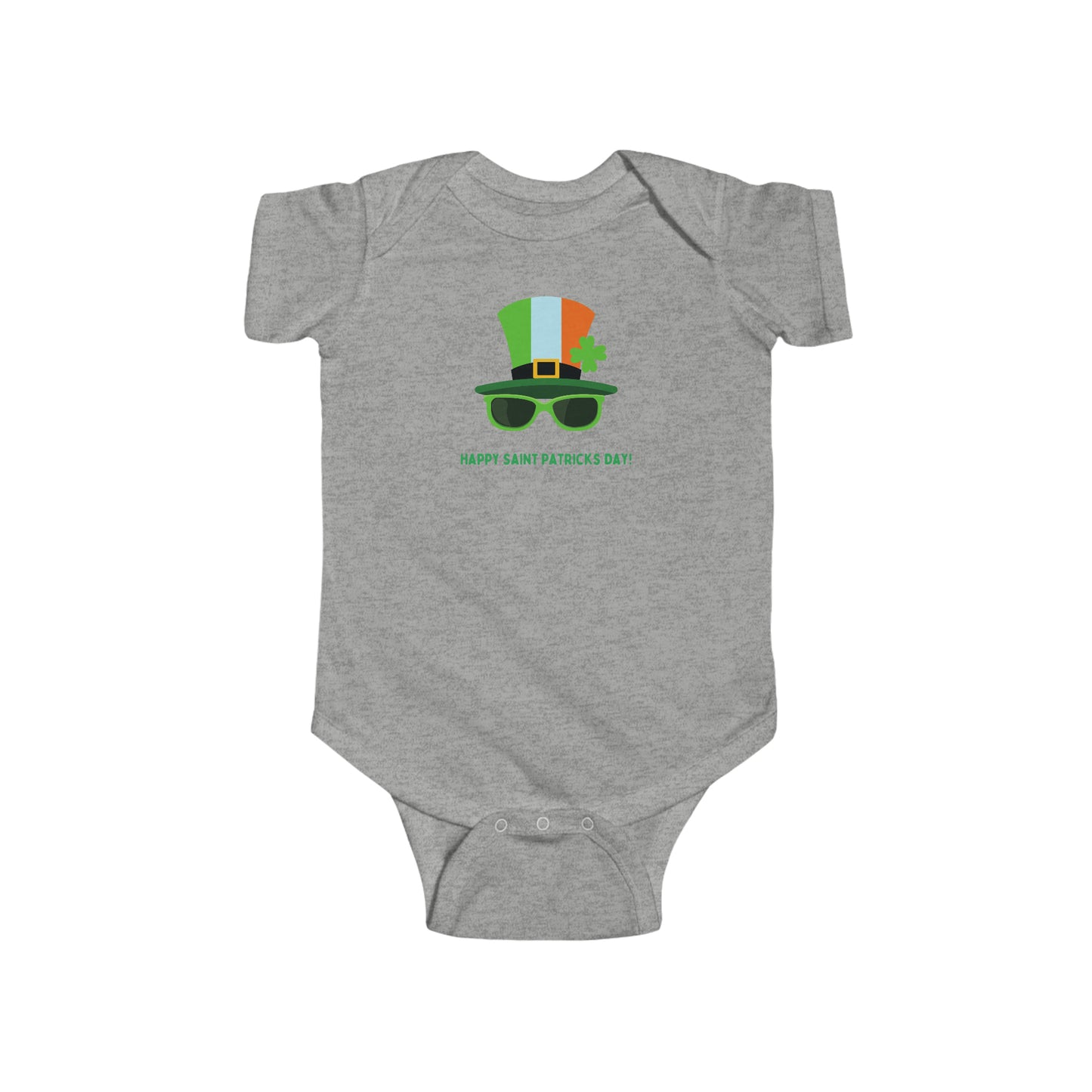 Saint Patrick's Day Hat and sunglasses Infant Fine Jersey Bodysuit Kids Apparel