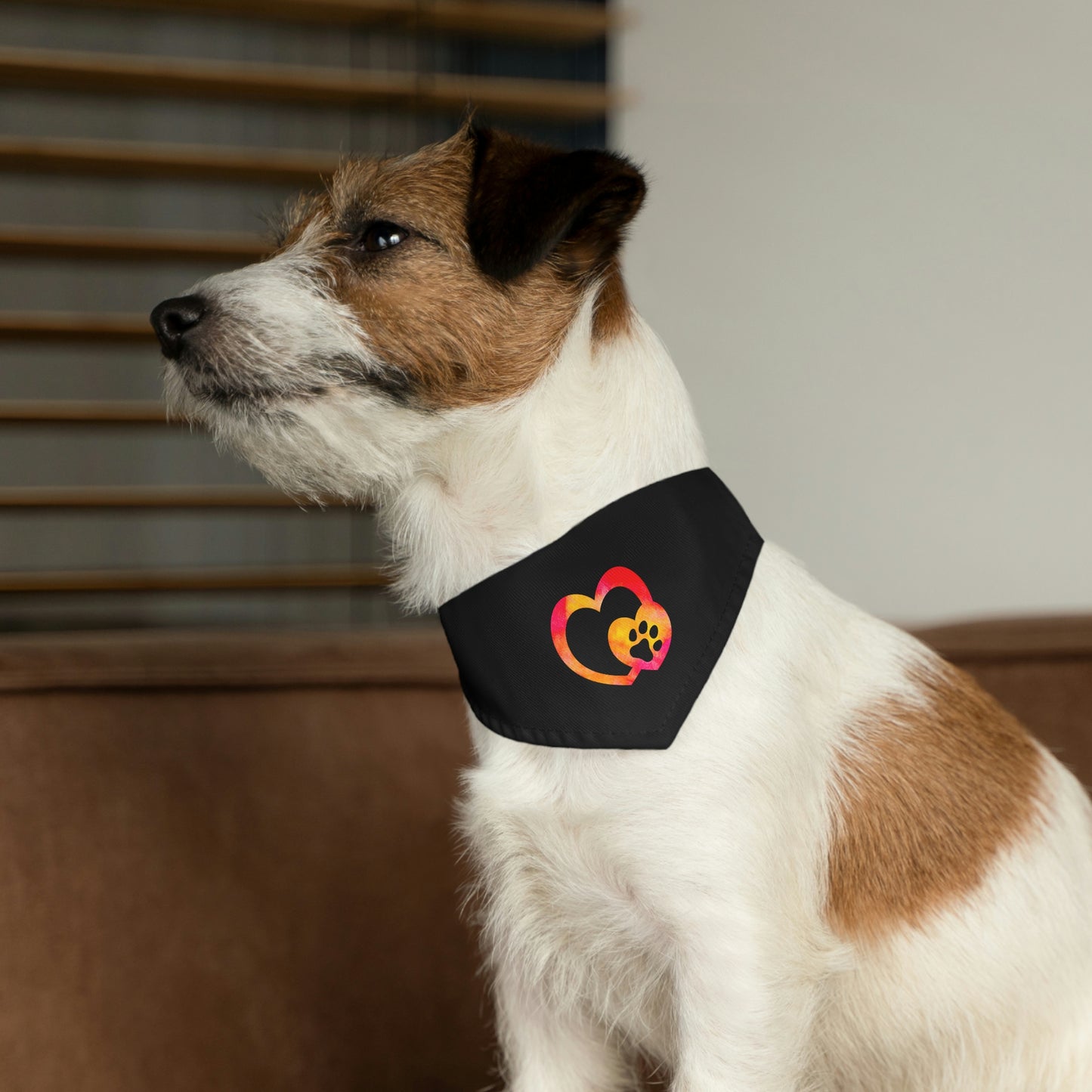 Colorful Paw Heart Pet Bandana Collar Pets!