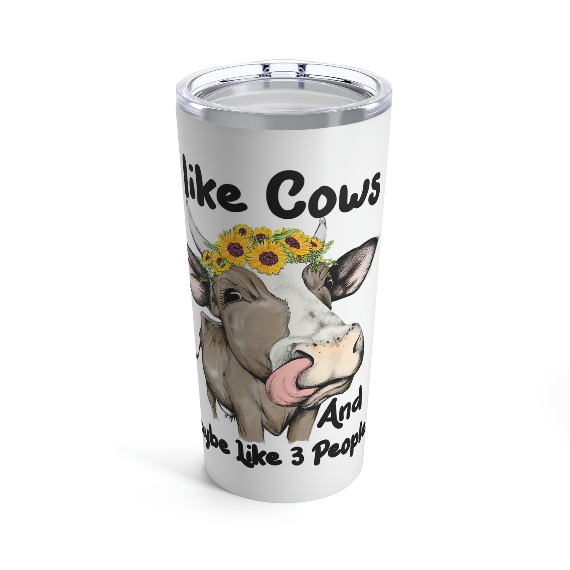 I Like Cows and Maybe Like 3 People 20oz Skinny Tumbler with Lid and S –  Desert Shirt Co.