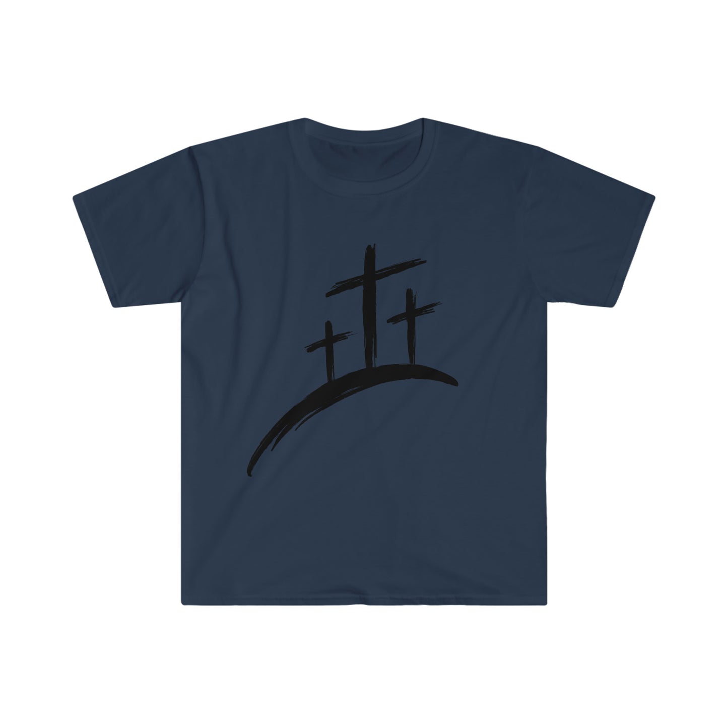 Three Crosses Unisex Softstyle T-Shirt Graphic Tee