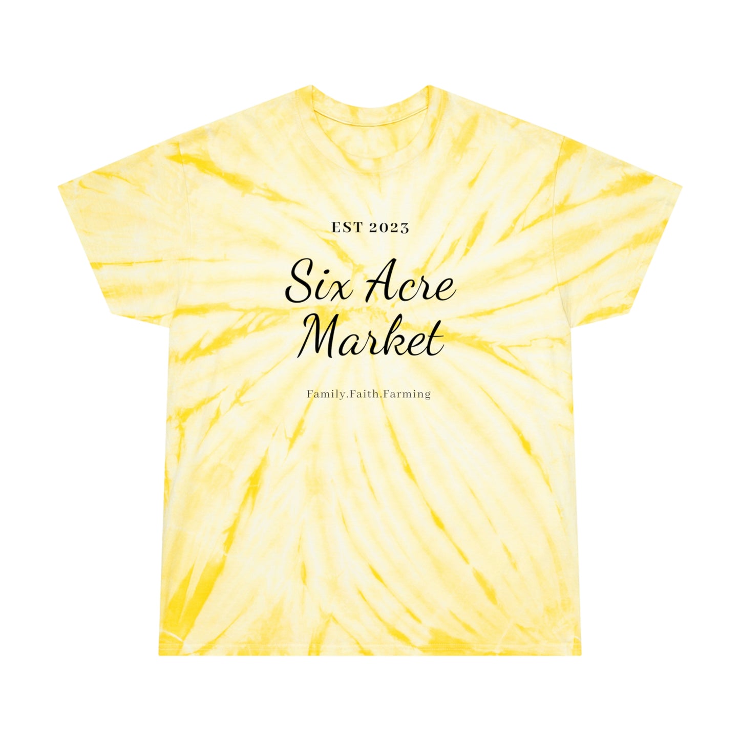 Six Acre Market Merch Tie-Dye Tee, Cyclone Graphic Tees!