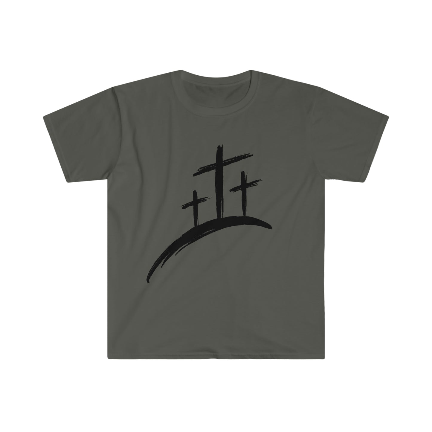 Three Crosses Unisex Softstyle T-Shirt Graphic Tee